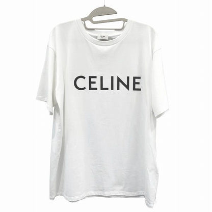 Celine White Size L Loose Fit Logo Print 2x764671q Apparel Cut And Sewn Men's