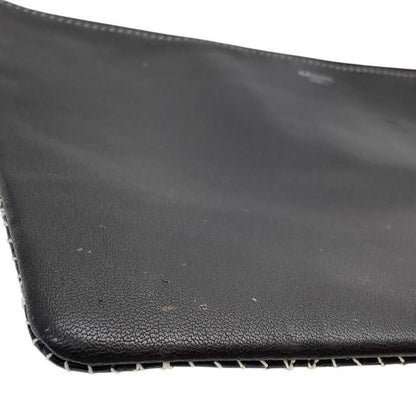Celine U-sd-1116 Clutch Bag Clutch Pochette Second Bag Check Dark Brown Bicolor