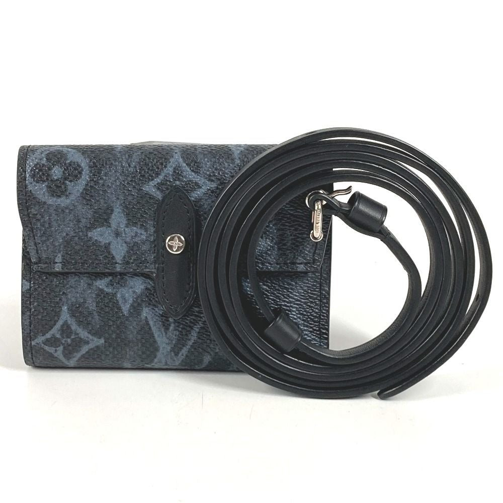 Louis Vuitton Trifold Wallet Organizer Duposh Leather Navy