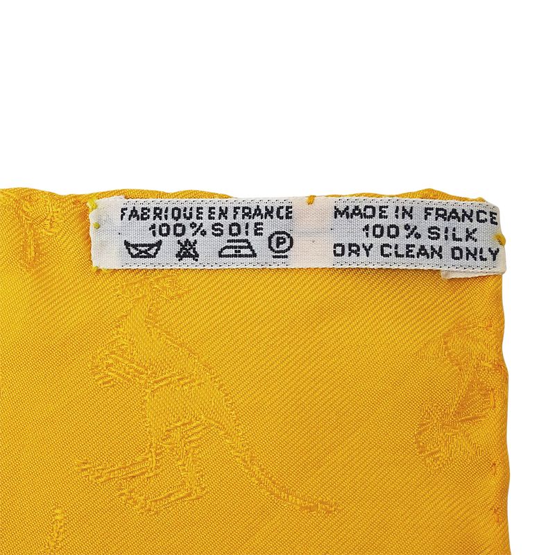 Hermes Scarf Women's Brand Carré 90 LE Geographe Geographer Silk Yellow Large