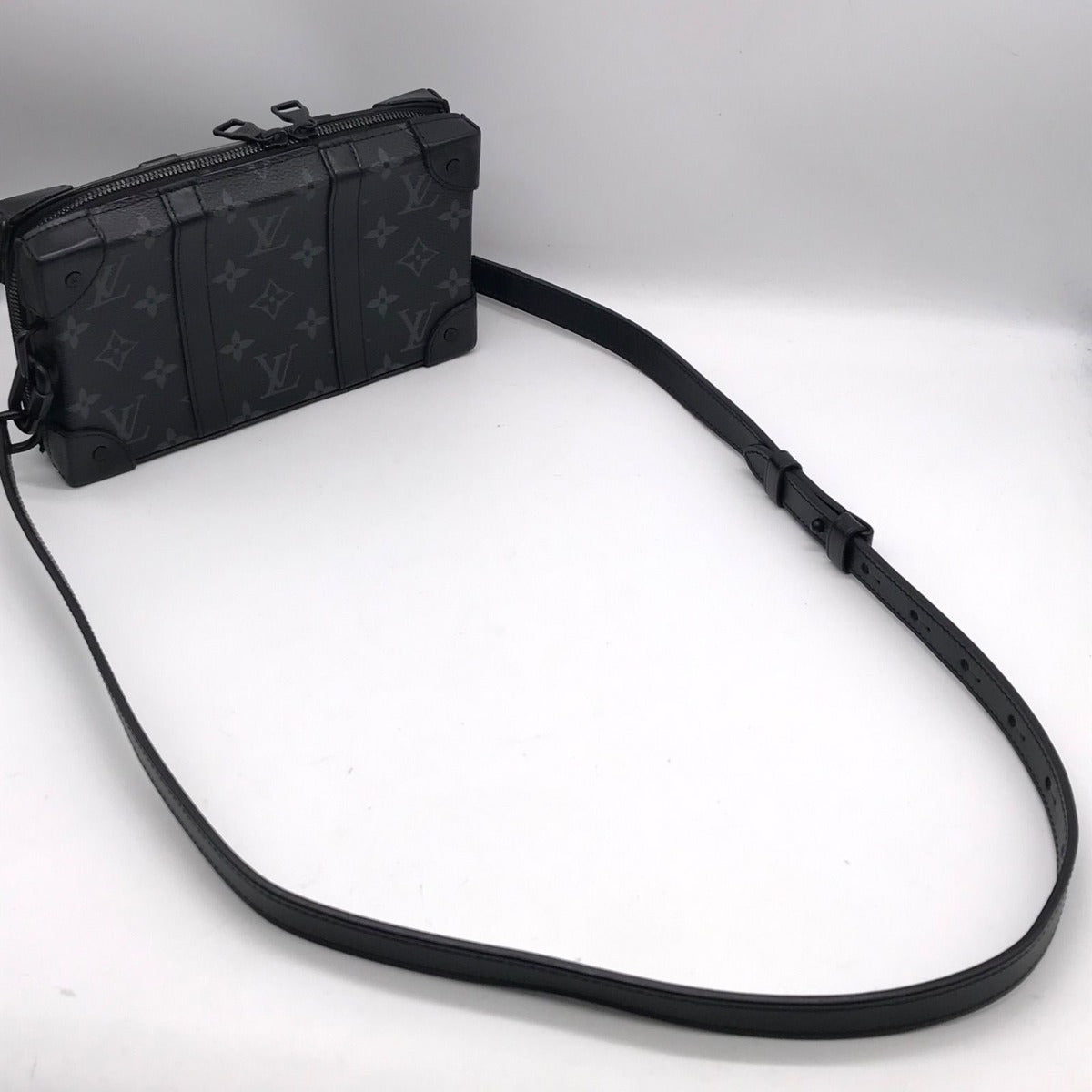 Louis Vuitton Monogram Eclipse Soft Trunk Wallet Shoulder Bag Price Negotiation — view 7