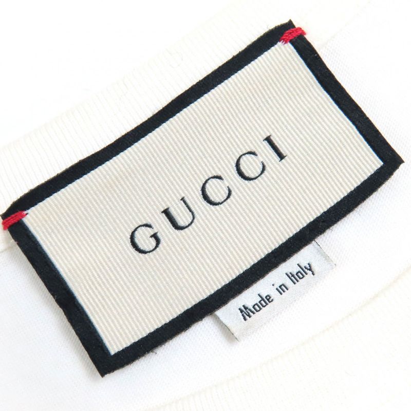 Gucci 615044 100% Cotton Equilibrium Pig Embroidery Crew Neck Short Sleeve