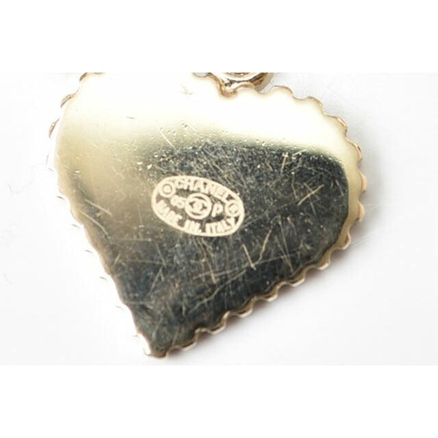 Chanel Swing Earrings CC Mark Heart Motif Pink — view 6