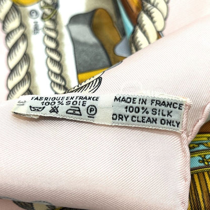 Hermes Scarf Carré 90 Musee Museum Silk Pink