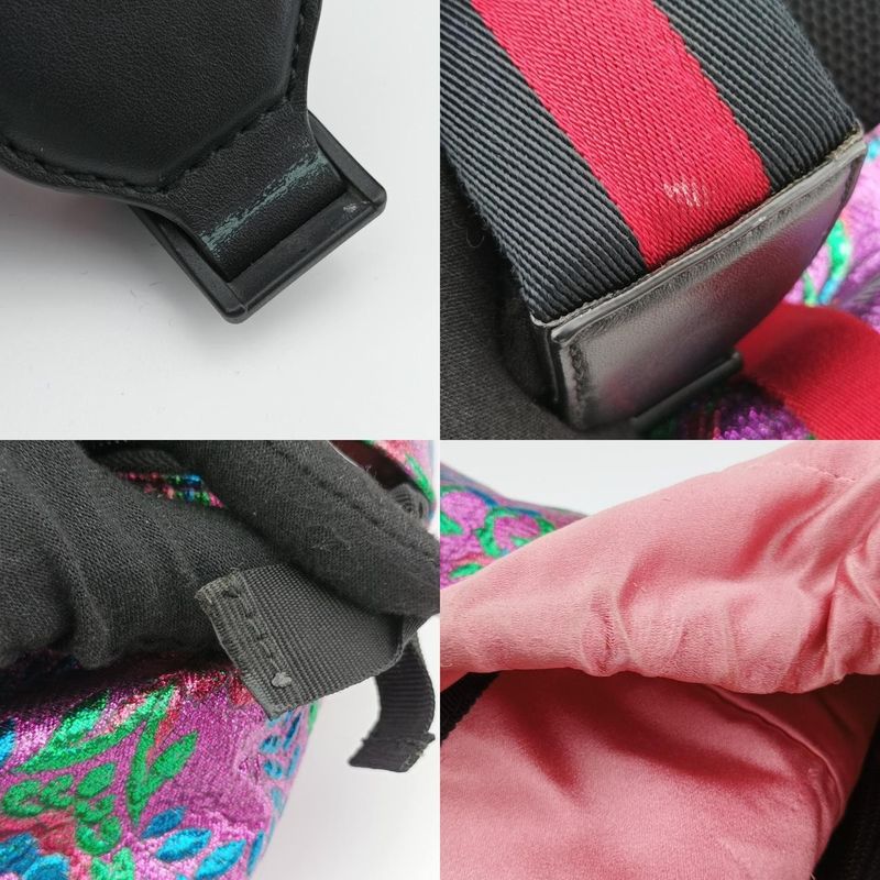 Gucci Brocade Tech Pack Purple And Multicolor PVC Coated Canvas 466467 E02164197