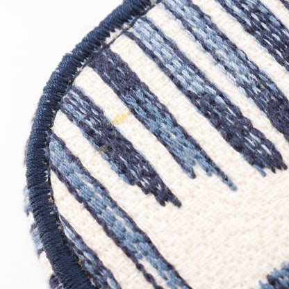 Dior Travel Vanity Palms Embroidery Canvas Navy Blue/white Ladies Handbag