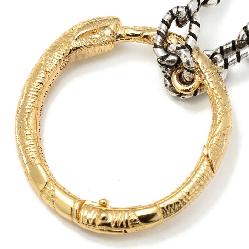 Gucci Necklace Gold Snake Ring Silver/gold