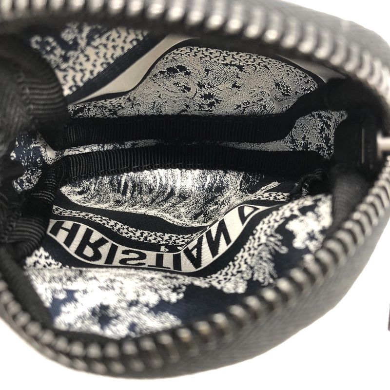 Christian DIOR Toile De Jouy Coin Case White/blue Taiga - Tiger Fabric Women's