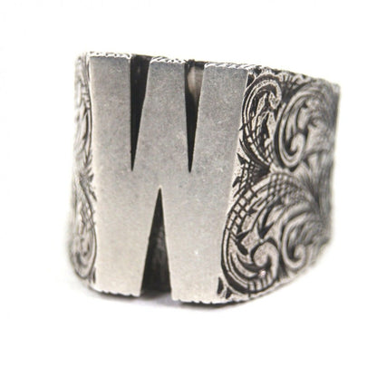 Gucci Arabesque Alphabet Letter Ring Silver XL Weight