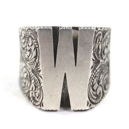 Gucci Arabesque Alphabet Letter Ring Silver XL Weight — view 2