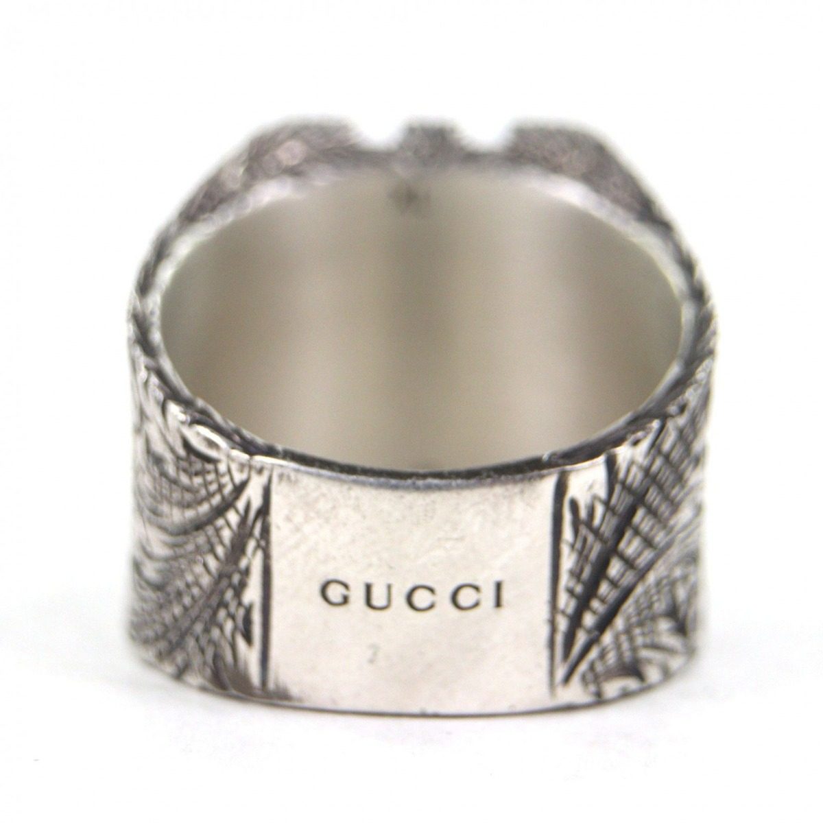 Gucci Arabesque Alphabet Letter Ring Silver XL Weight — view 5