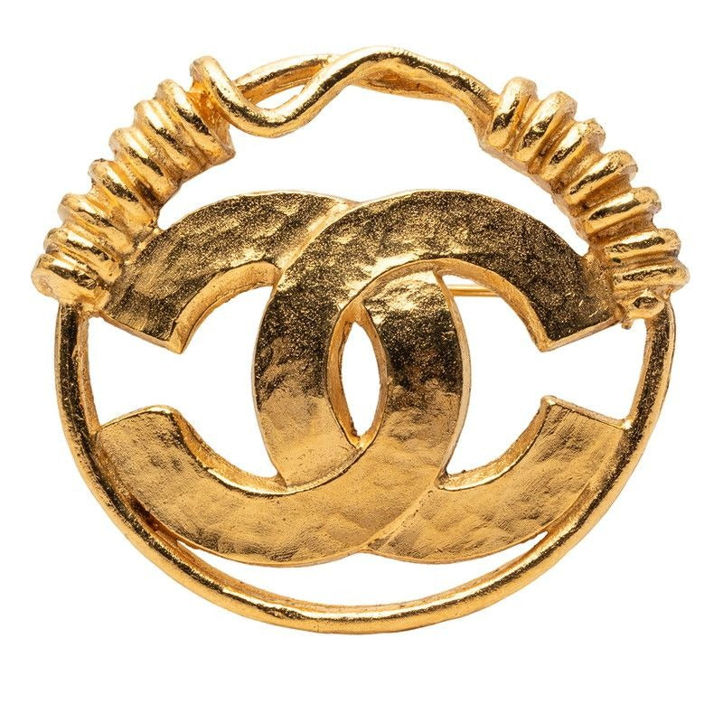 Chanel Vintage CC Logo Gold Plated Shoulder Bag