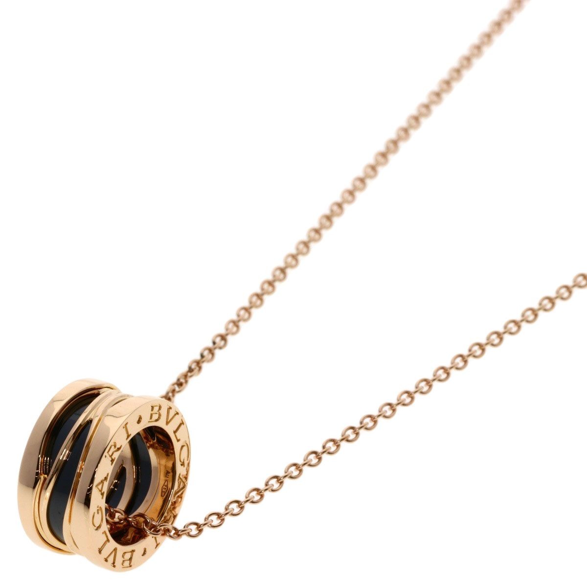 Bvlgari Legend Black Ceramic Necklace 18K Pink Gold