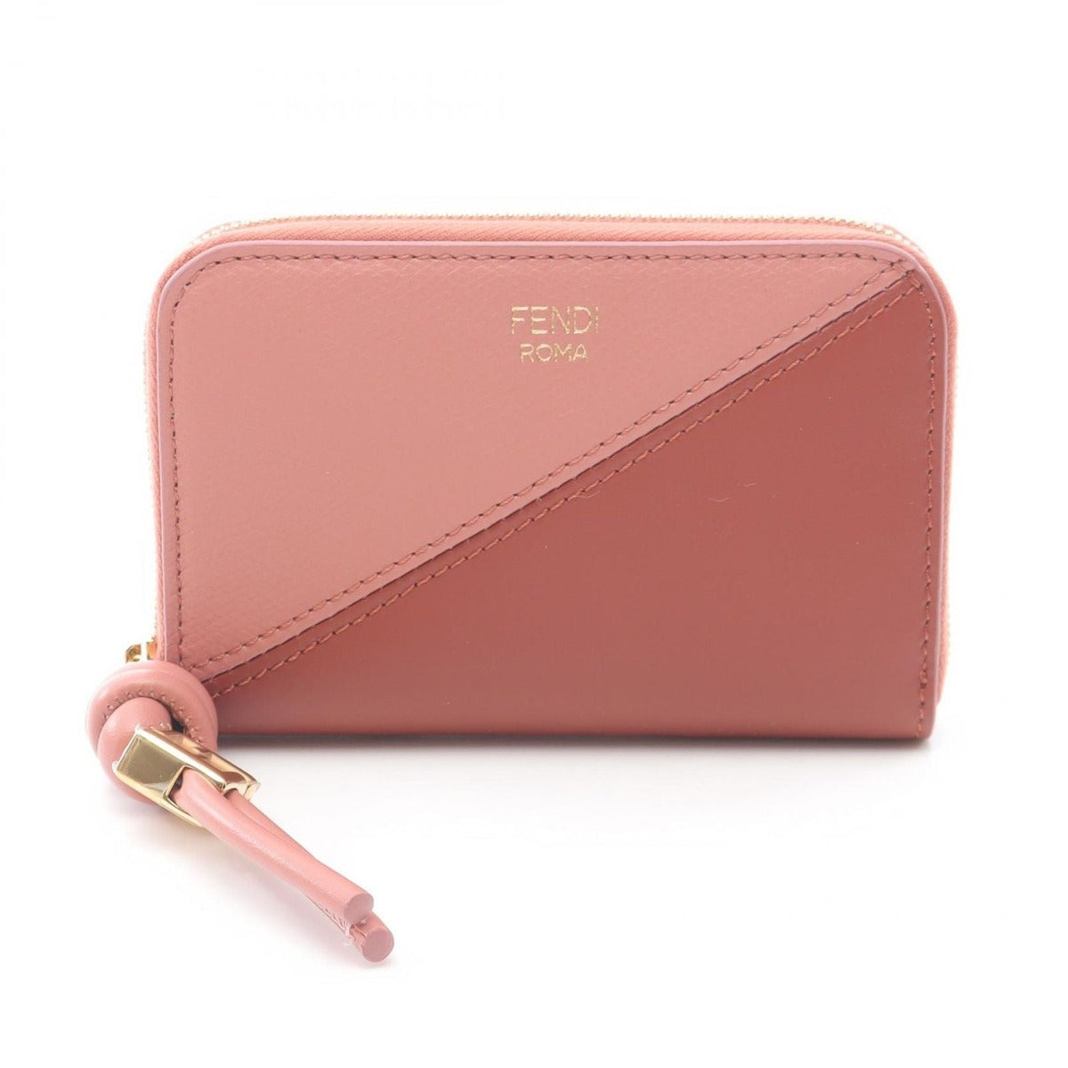 Fendi Round Wallet FF Diamond Zip Around Mini 8 M0313 Aycaf 1 twi Pink