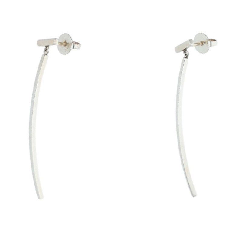 Tiffany & Co T-bar Silver Earrings Ladies