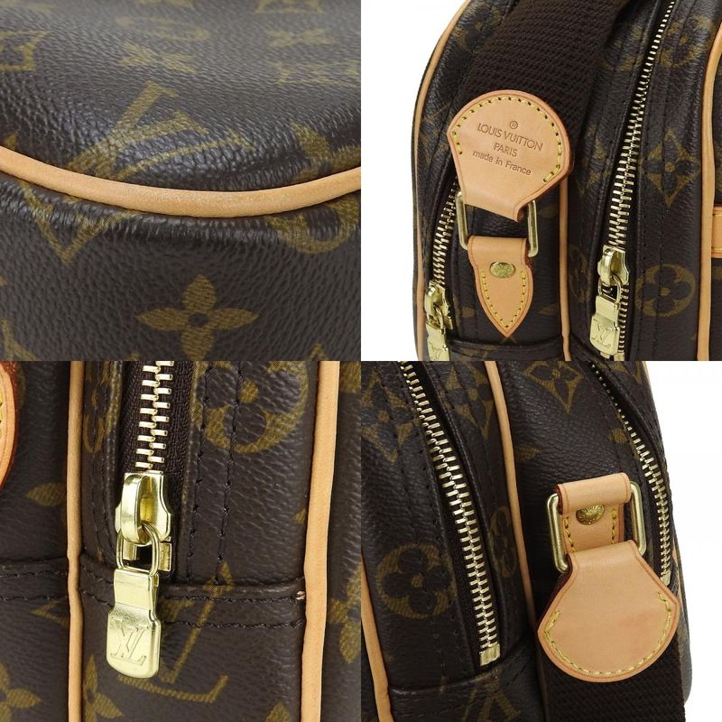 Louis Vuitton Shoulder Bag Reporter PM M45254 Monogram Canvas Brown Gold