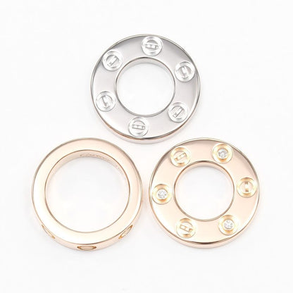 Cartier Love Three Hoops 18K Pink Gold X 18K White Gold X Diamonds Ladies 8.8g