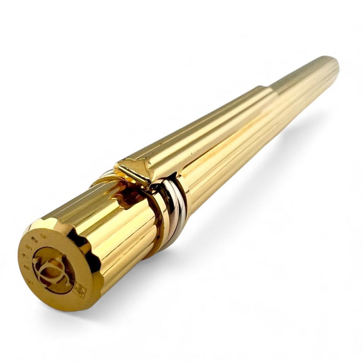 Cartier Trinity de Striped Twist Ballpoint Pen Gold with Case — view 4