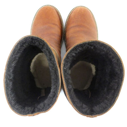 Chanel Mouth Boots Brown Size 37 24.0cm (9.45in) Leather Suede