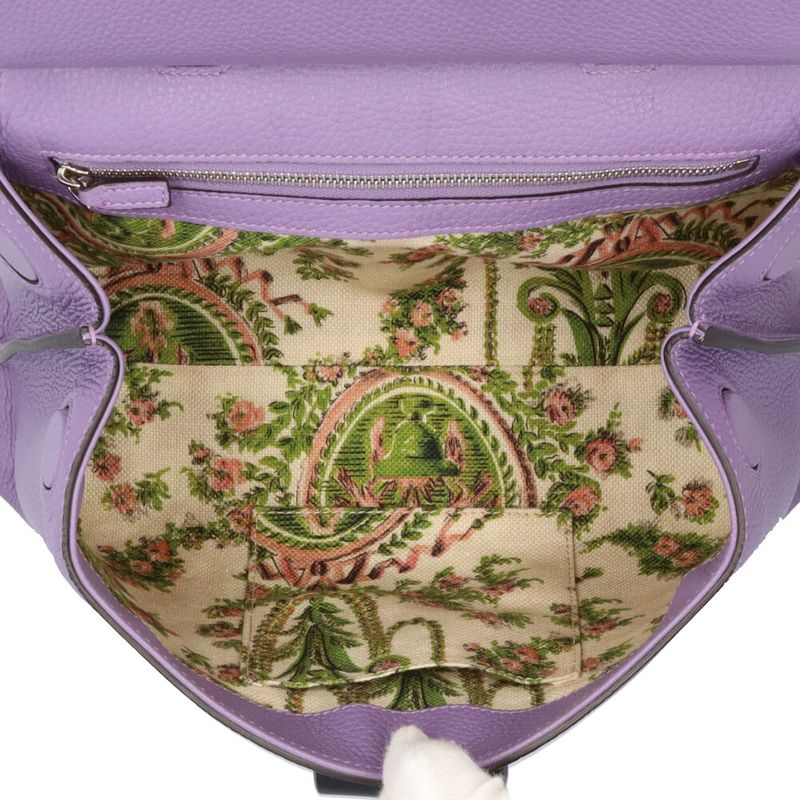 Gucci Daily Bamboo Shoulder Bag Leather 370831 Purple Ladies Gucci