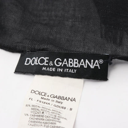 Dolce & Gabbana Shawl Cashmere Black Multicolor — view 3