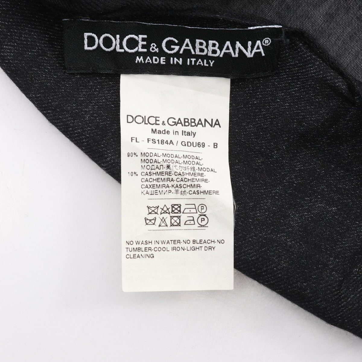 Dolce & Gabbana Shawl Cashmere Black Multicolor — view 4