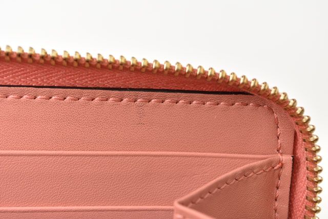 Unused Gucci Wallet Long Wallet Round Zipper GG Marmont Ribbon Pink 435819