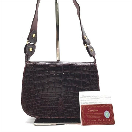 Cartier Leather Suede Shoulder Bag