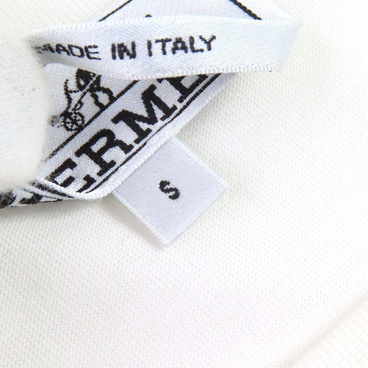Hermes 23 SS 31-5766 100% Cotton Leather Patch Crew Neck — view 6