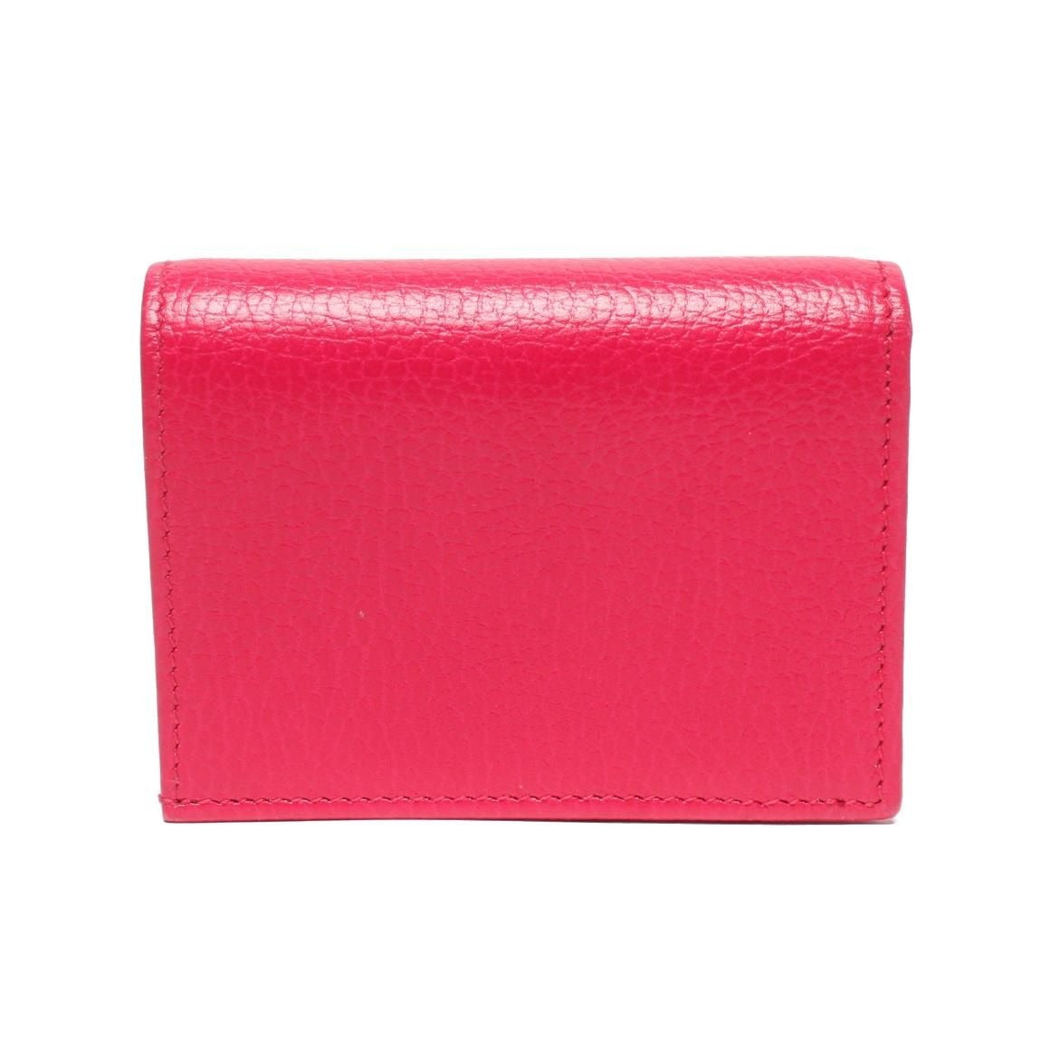 Gucci Bifold Wallet GG Marmont Pink Size Details — view 2