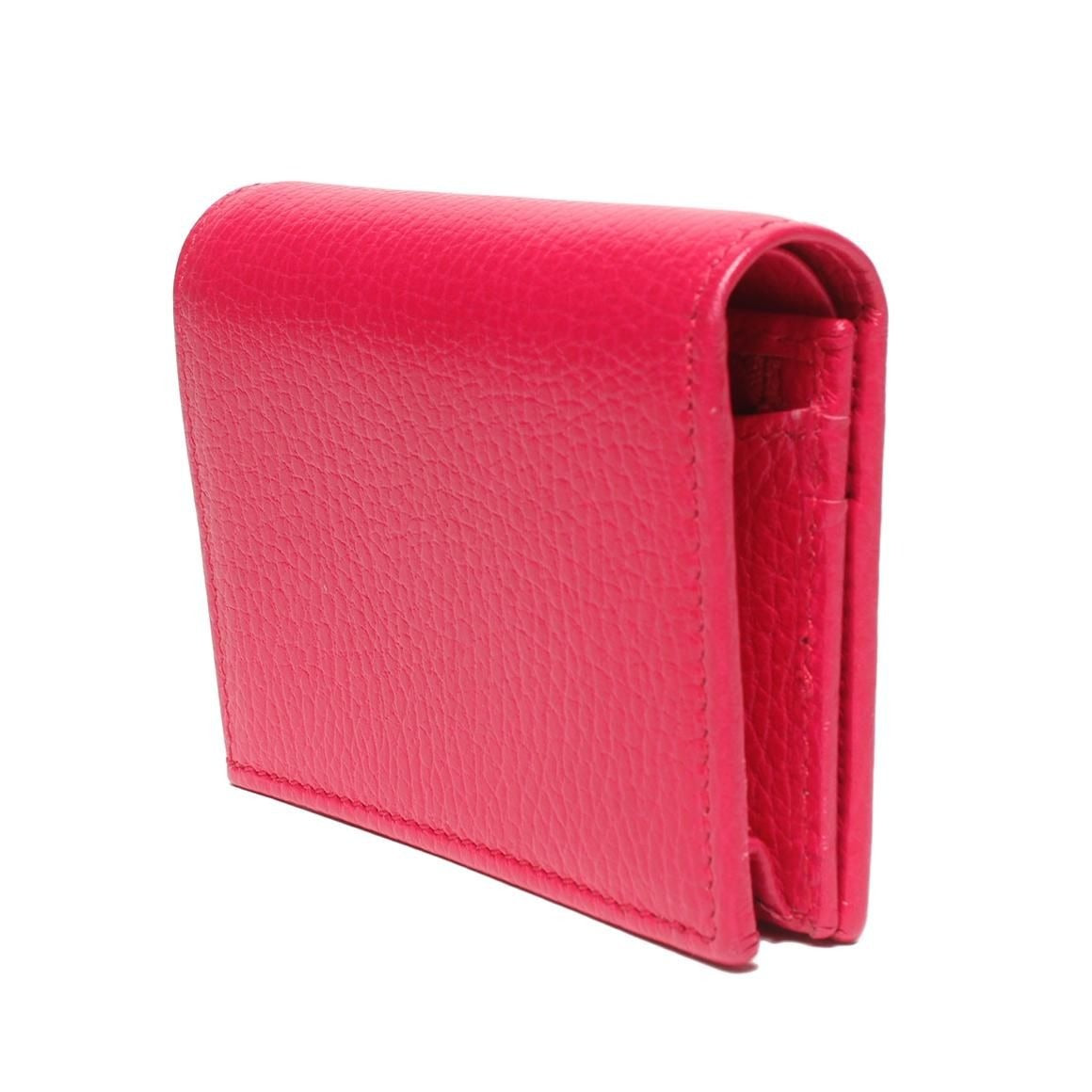 Gucci Bifold Wallet GG Marmont Pink Size Details — view 3