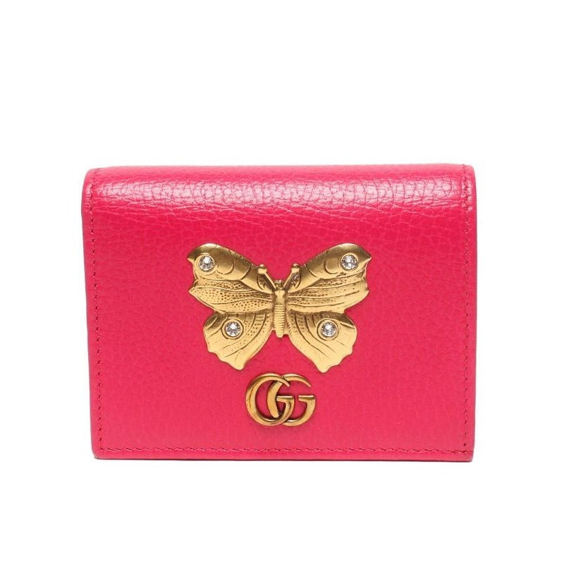 Gucci Bifold Wallet GG Marmont Pink Size Details