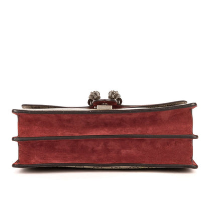 Gucci Blooms Dionysus Beige Burgundy Supreme Canvas Shoulder Bag — view 6