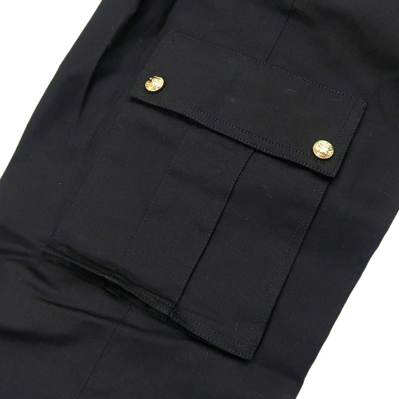 Celine Cargo Pants 2p99a547z 38NO 36 Size Black Gold Hardware Women's