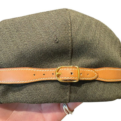 Hermes Chapeaux Motsch Leather Belt Hunting Men's Olive 57