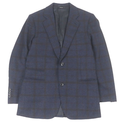 Hermes 100% Cashmere Window Pen Single Ancon Jacket Tailored Jacket Navy 46