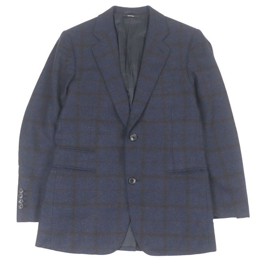 Hermes 100% Cashmere Window Pen Single Ancon Jacket Tailored Jacket Navy 46