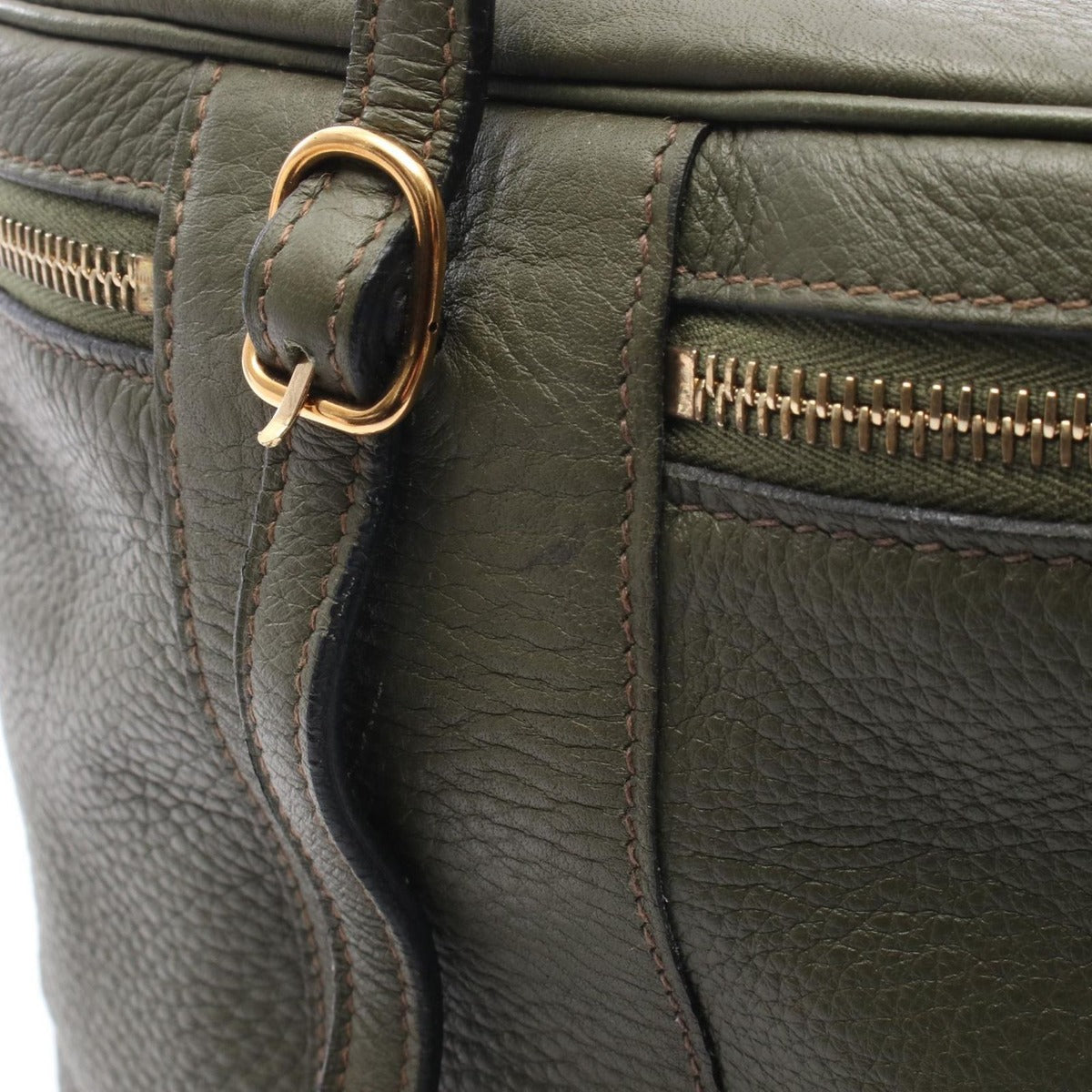 Hermes Handbag Intercity Khaki Green Leather — view 13