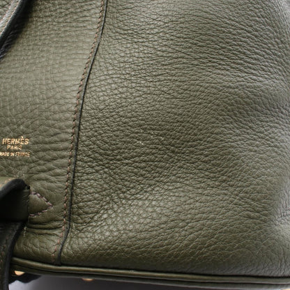 Hermes Handbag Intercity Khaki Green Leather — view 10