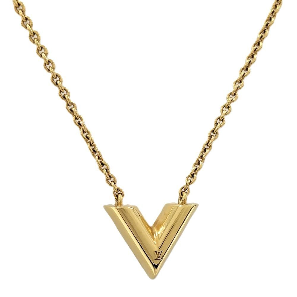Louis Vuitton Necklace Essential Plated Gold