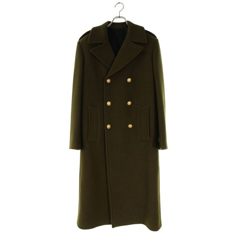 Celine Metal Button Double Breasted Long Chest Star Coat 36