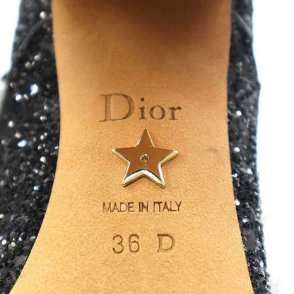 Christian Dior D-Circus Glitter Heel Boots Black 36