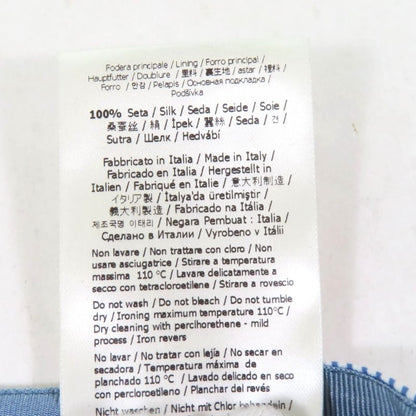 Fendi 2023 Fq7486 100% Cotton Logo Ribbon Side Slit Striped Long Skirt White