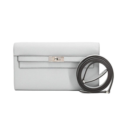 Hermes Shoulder Bag Kelly to Go Blue Glacier