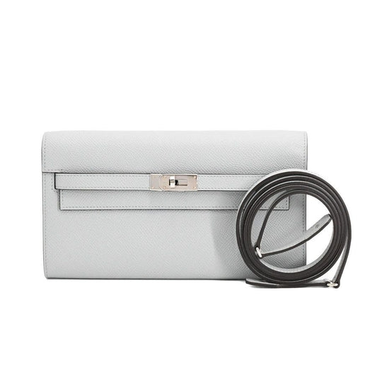 Hermes Shoulder Bag Kelly to Go Blue Glacier