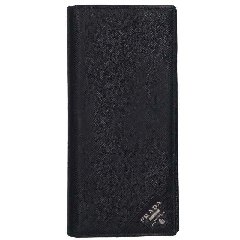 Prada 2mv836 Saffiano Leather 2 Fold Long Wallet For Men