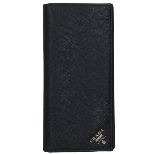 Prada 2mv836 Saffiano Leather 2 Fold Long Wallet For Men