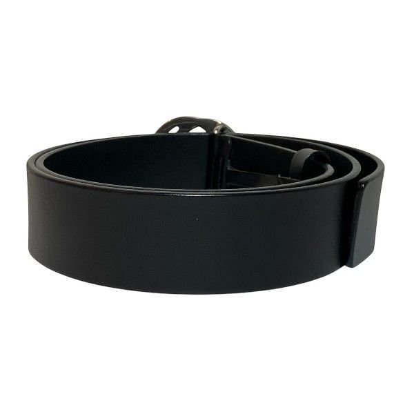 Gucci Interlocking 368186 Black Silver Hardware Branded Accessories Belt Men's