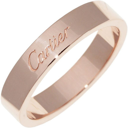 Cartier Ring 18K Pink Gold C De Cartier Ring Engraved Ring Width 4mm (016in)