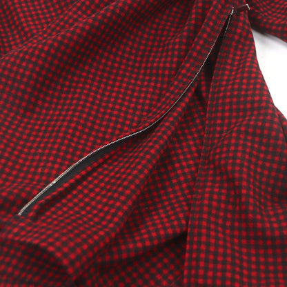 Dior Homme 100% Wool Gingham Check V-neck Short Sleeve T-Shirt — view 4